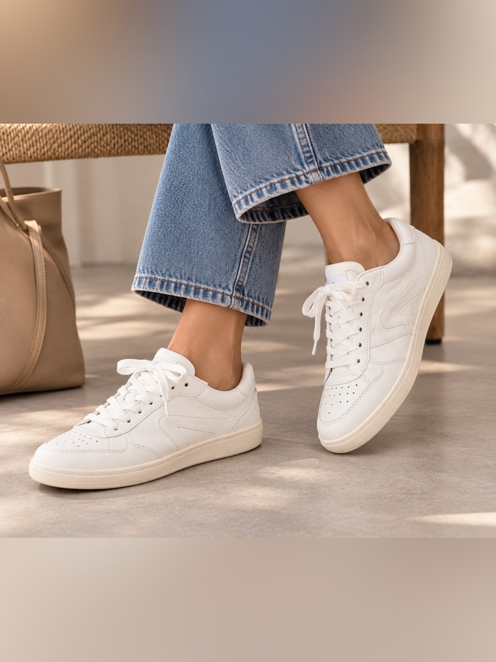 rag & bone Retro Court White Leather Sneakers EU 37 US 6.5 Minimalist